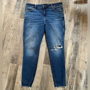 KUT From The Kloth Fab Ab High Rise Ankle Skinny Blue Denim Jeans size 12
